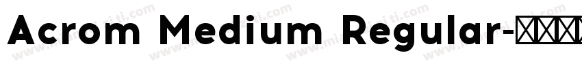 Acrom Medium Regular字体转换